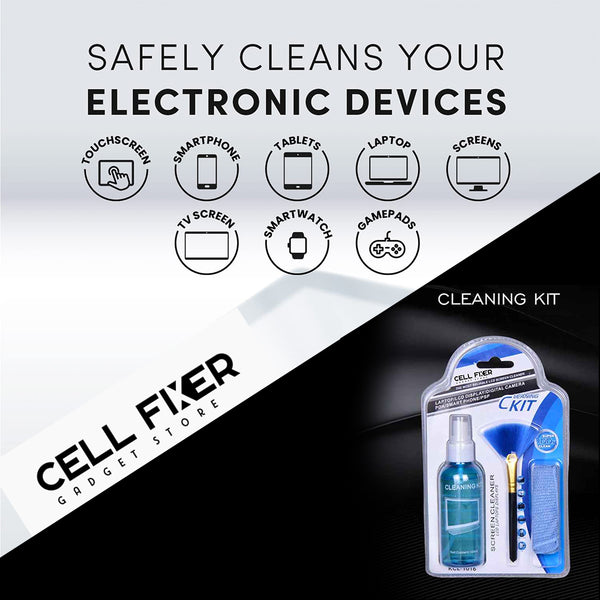 LCD Screen Cleaning Kit 3-In-1 for TV, Smart Phone, Monitors , Laptop 100ML