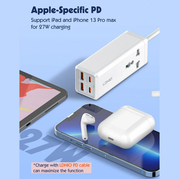 LDNIO 65W Multifunction Universal Power Adapter SC1418