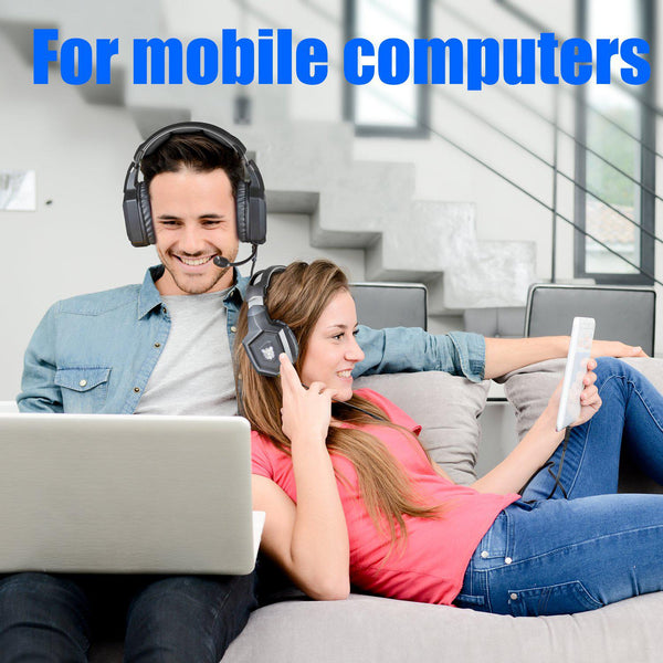 ONIKUMA K8 Wired Stereo Gaming Headphones With Mic LED RGB Lights - Black