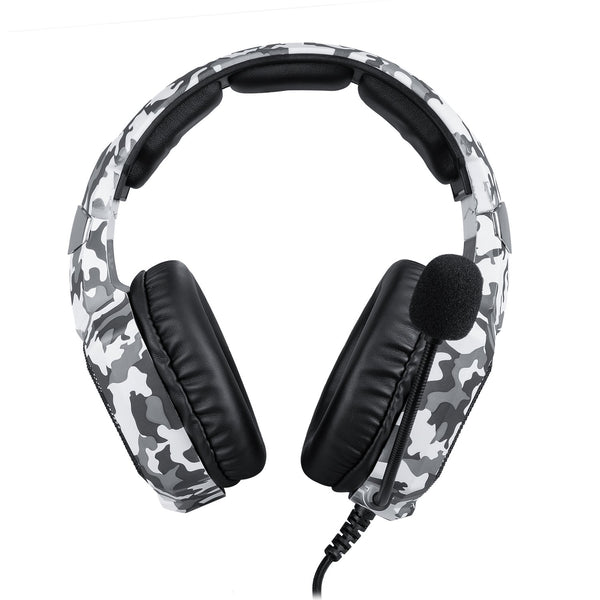 ONIKUMA K8 Wired Stereo Gaming Headphones With Mic LED RGB Lights - Camo Gray