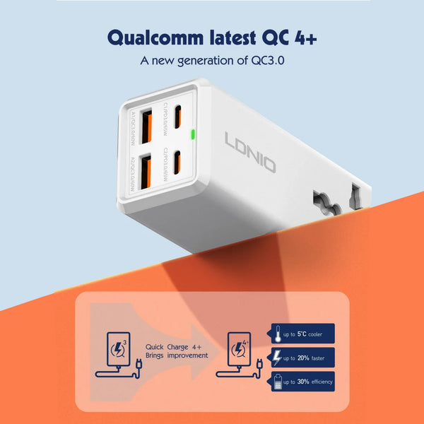 LDNIO 65W Multifunction Universal Power Adapter SC1418