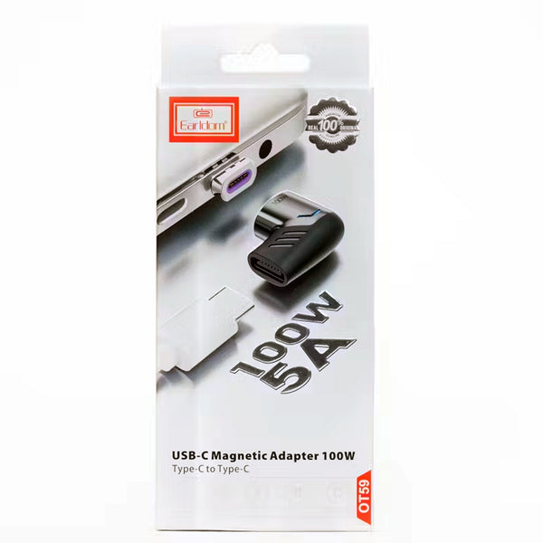 Magnetic Adapters Type C to Type C Mini Thin USB 3.1 Adapter 100W