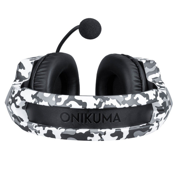 ONIKUMA K8 Wired Stereo Gaming Headphones With Mic LED RGB Lights - Camo Gray