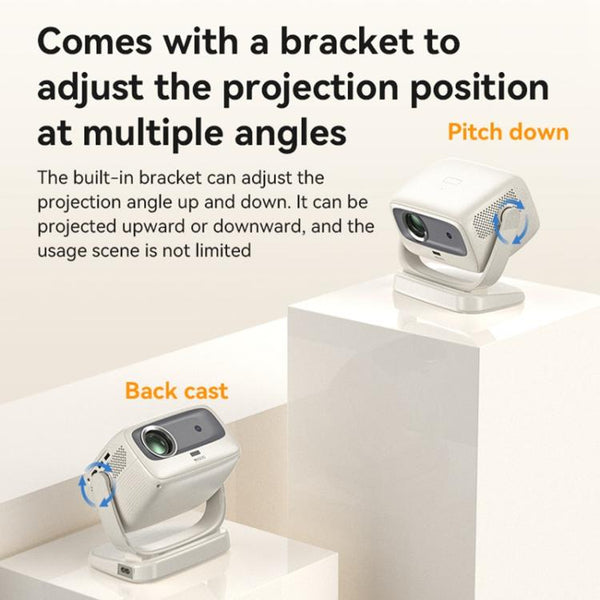 Yesido TV13 1280x720P 190ANSI Android 9.0 Series Smart Projector, 2 Pin EU Plug (Beige)