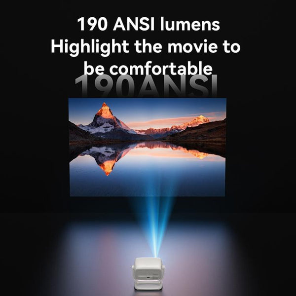 Yesido TV13 1280x720P 190ANSI Android 9.0 Series Smart Projector, 2 Pin EU Plug (Beige)