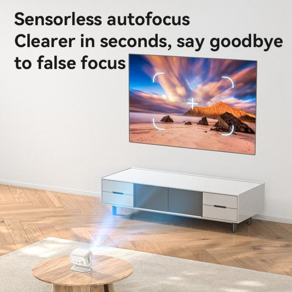 Yesido TV13 1280x720P 190ANSI Android 9.0 Series Smart Projector, 2 Pin EU Plug (Beige)