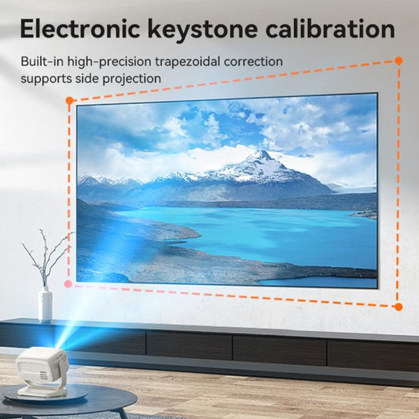 Yesido TV13 1280x720P 190ANSI Android 9.0 Series Smart Projector, 2 Pin EU Plug (Beige)