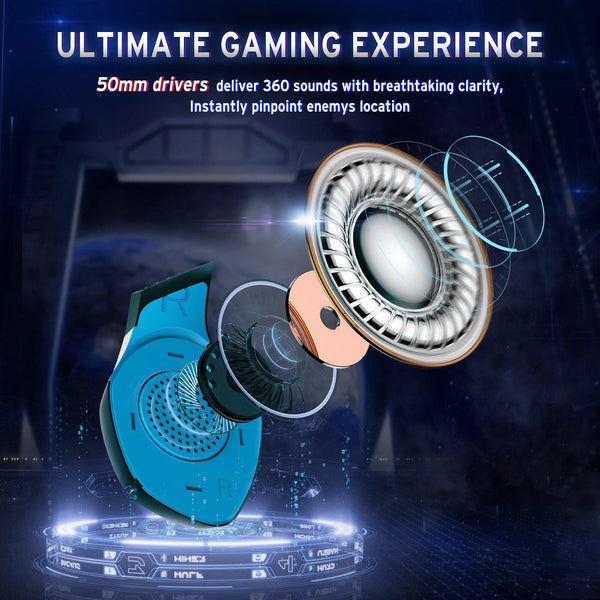 ONIKUMA K1-B Elite stereo gaming headset Black & Blue