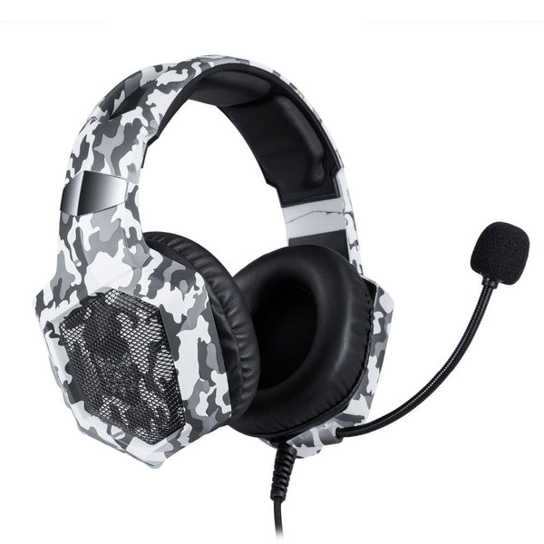 ONIKUMA K8 Wired Stereo Gaming Headphones With Mic LED RGB Lights - Camo Gray