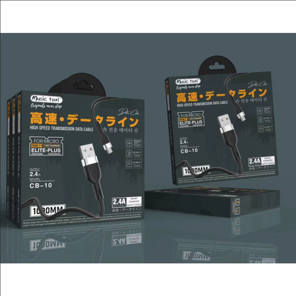 Music Taxi CB-10 High Speed 2.4A Data Cables - Micro USB