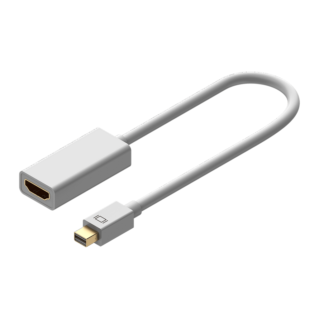Mini DisplayPort to HDMI Female Adapter for Apple Macbook , White