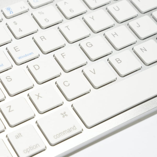 Ultra Slim Design KB450 Bluetooth Wireless Keyboard - Silver & White