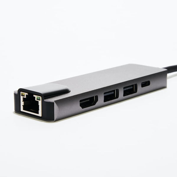 Docking Station Portable USB-C Hub 5-in-1 Adapter Multi-Port Converter