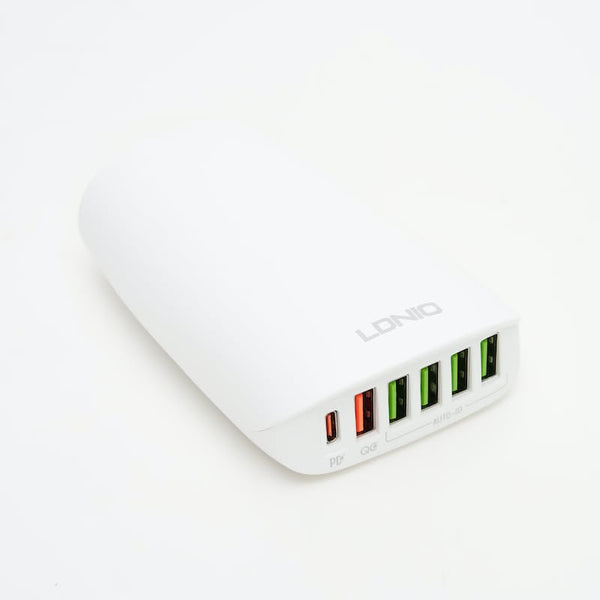 LDNIO 65W QC3.0 PD Desktop Charger with 1.5m Cable (6x USB)
