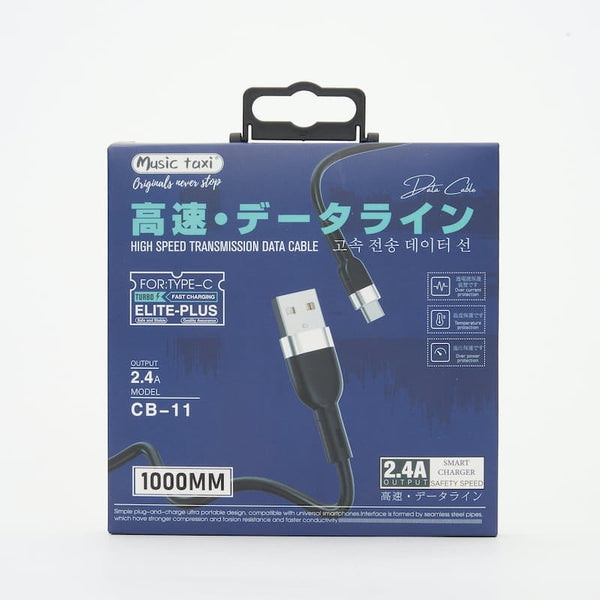 Music Taxi CB-11 High Speed 2.4A Data Cables- Type-C
