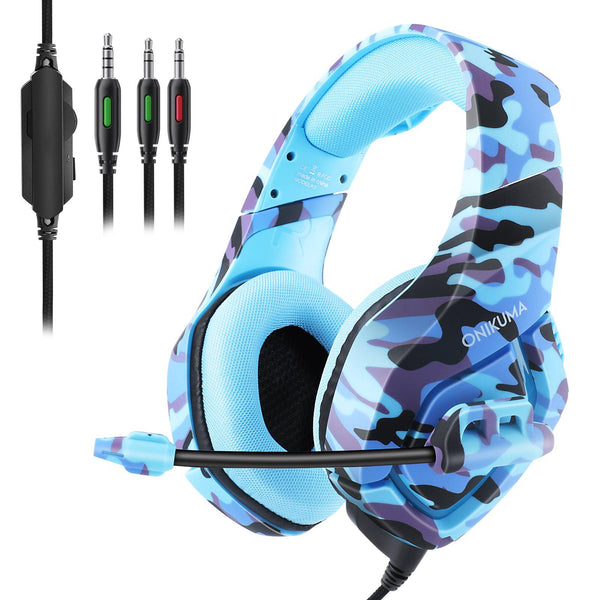 ONIKUMA K1-B Camouflage Elite stereo gaming headset - Blue