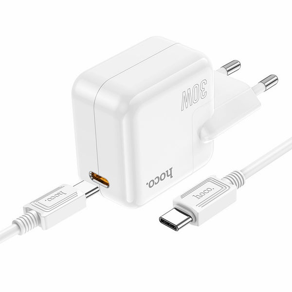Hoco C112A Advantage wall charger single port PD30W charger(EU) set(Type-C to Type-C)