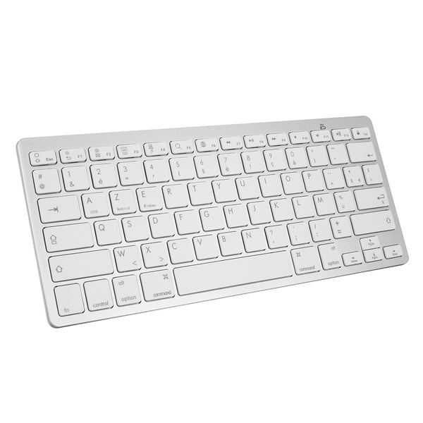 Ultra Slim Design KB450 Bluetooth Wireless Keyboard - Silver & White