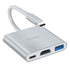 Converter Hub Type-c to HDMI - USB 3.0 - PD Aluminum Alloy Adapter - Silver