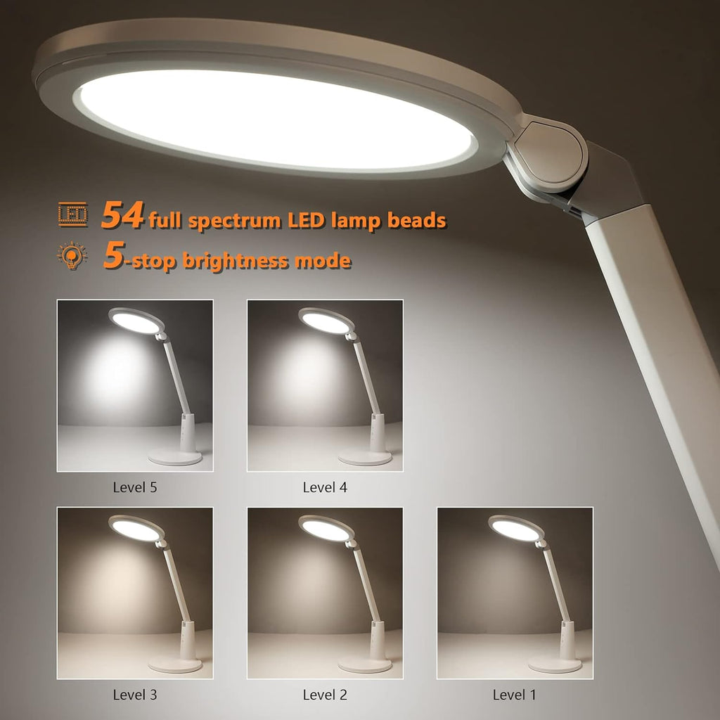 Led Study Light Eye Protection Reading Lamp LED Study Desk Light Rechargeable 5 Bright ...