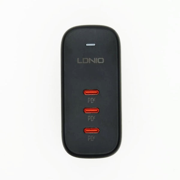 LDNIO 65W GaN Fast Charger with International Plugs & 3 USB-C Ports