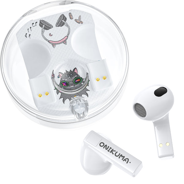 Onikuma TWS T301 Bluetooth Earbuds- White