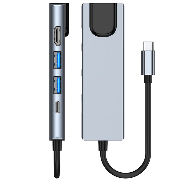 Docking Station Portable USB-C Hub 5-in-1 Adapter Multi-Port Converter